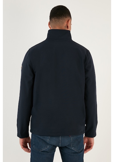 Buratti Su Itici Slim Fit Dik Yaka Softshell Ince Erkek Mont 649003 Lacivert