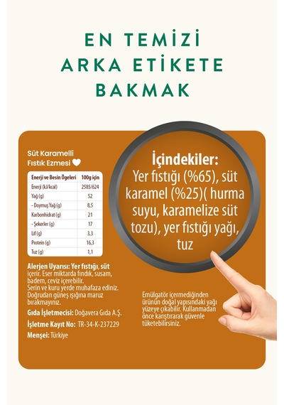 Süt Karamelli Fıstık Ezmesi 300 Gr 3'lü