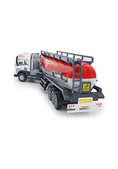 Oyuncak Tanker Tırı 1:24 Ölçek - Diecast Metal Kafalı, Işıklı Sesli, Ayrılabilir Dorseli Model Araba