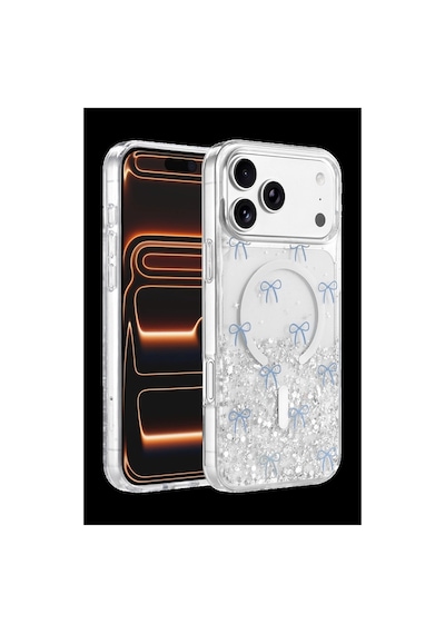 Onegif Apple iPhone Uyumlu 17 Pro Max Misk Simli Magsafe Kapak - Desen 3 İtdark56881