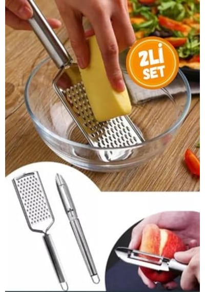 2li Set Paslanmaz Çelik Rende Ve Soyacak Peynir Çikolata Zencefil Patates Limon Rende Sebze Soyucu Diğer