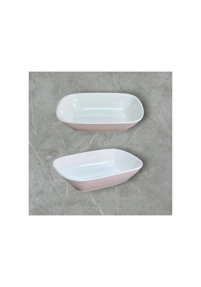 6 Lı Melamin Kayık Tabak Seti - 17x11 Cm Büyük Boy Meze Kahvaltılık - Kırılmaya Dayanıklı - Beyaz Beyaz