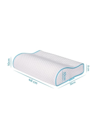 Viscofoam Küçük Boyun Destekli Ortopedik Yastık Visco Yastık 46x30x10-8cm