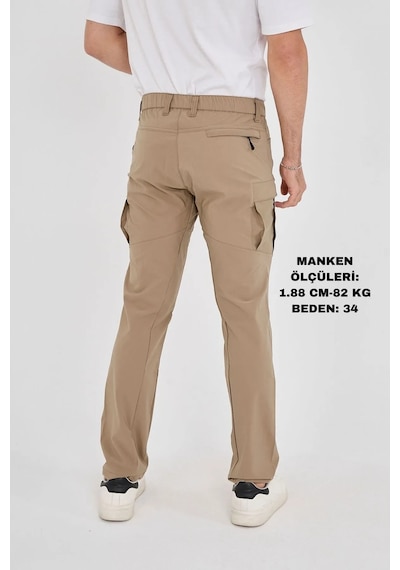 Camp Scoutland Camp525 Outdoor Tactical Su İticili Likralı Yazlık Erkek Taktik Pantolon Bej