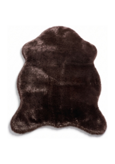 Merplush Peluş Post Halı 70x100 Cm Süet Taban Yumuşak Kürk Görünümlü Yatak Odası Halısı Acı Kahve