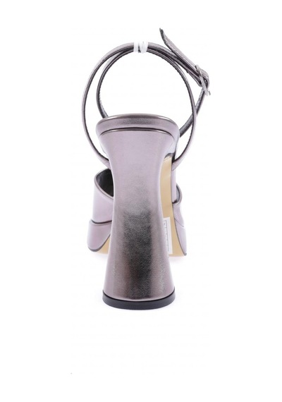 Dgn 3587-23y Kadin Kristal Kalin Bantli Kalin Topuklu Sandalet 3587-2271-R13773 Platin