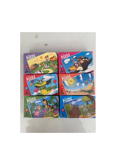 30 Parça Karton Puzzle Mini Boy 6'lı Set 1