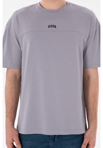 U.S. Polo Assn. Erkek Comfort Fit Bisiklet Yaka Gri Tişört 50306017-VR024
