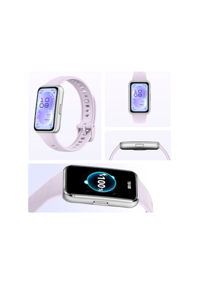 Caseonn Huawei Band 11 Pro Kordon Tam Korumalı Spor Silikon Kordon Kayış Mor