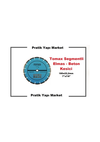 Tomax Segmentli Elmas-beton Kesici 180x2.2x22 Mavi