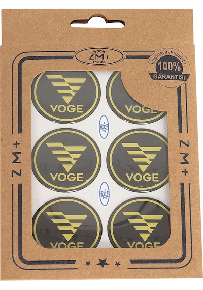 Voge Siyah-sarı Damla Etiket Sticker Çap Ø39.00mm