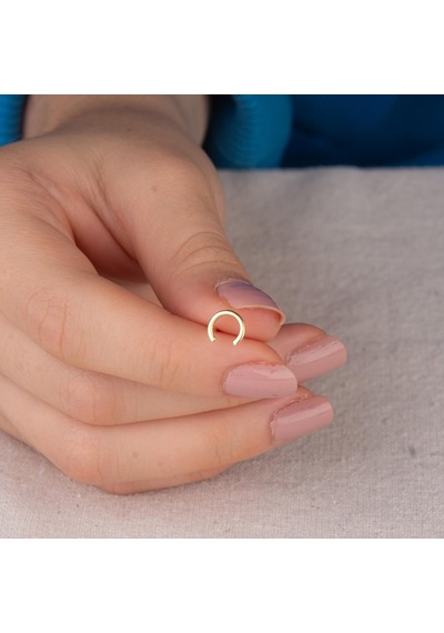 Goldkupe 14 Ayar Altın Nal Şans Küpe 0,93 Gr-2108