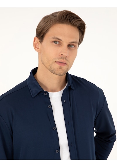 Pierre Cardin Erkek Lacivert Gömlek Örme 50293240-vr033 Lacivert