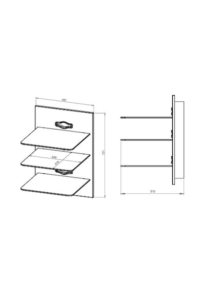 Ultımate 3 Raflı Duvar Konsolu G-Rack-3 Beyaz