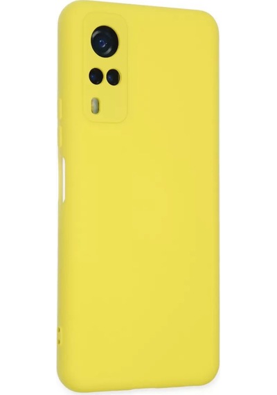 Newface Vivo Y53s Kılıf Nano İçi Kadife Silikon - Sarı