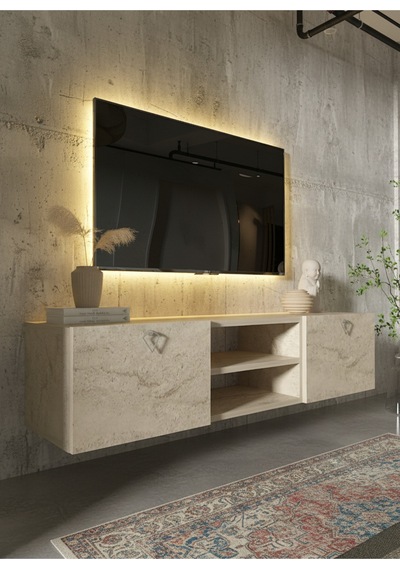 Resital Tv Ünitesi S1838-8 Traverten Traverten