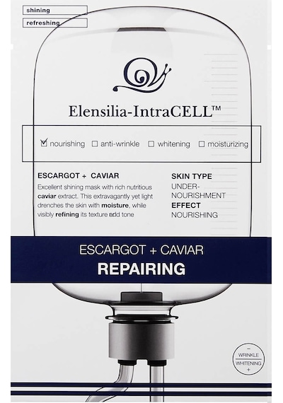 Elensilia Escargot Havyar Onarıcı Nemlendirici Yaprak Maske Intracell Caviar Repairing Mask