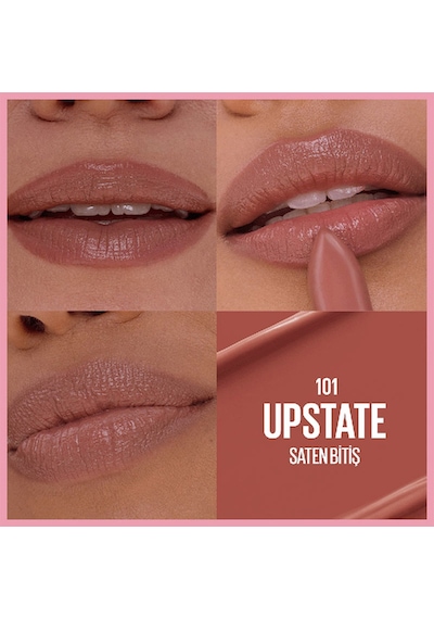 Maybelline New York Serum Etkili Hyalüronik Asit Ve Besleyici Yağ İçeren Satin Ruj 101 Upstate Maybelline New York Serum Etkili Hyalüronik Asit Ve Besleyici Yağ İçeren Satin Ruj 101 Upstate