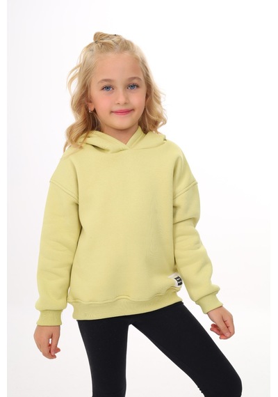 Toontoy Kız Çocuk Baskılı Sweatshirt Açık Yeşil