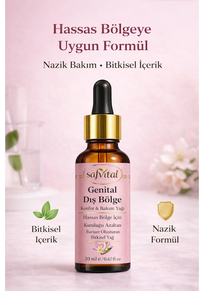 Safvital Genital Dış Bölge Konfor & Bakım Yağı İntim Bakım 20 ML