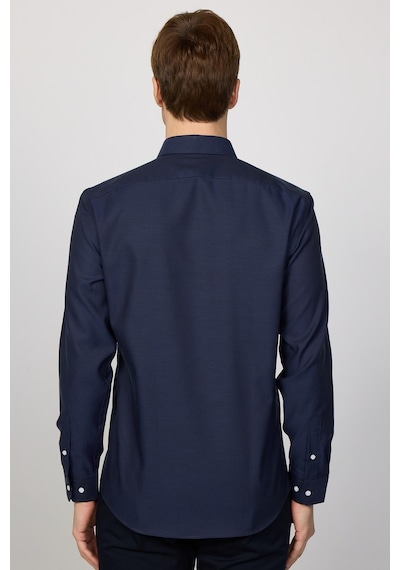 Tudors Slim Fit Non-ıron Ütü Gerektirmez Lacivert Erkek Gömlek-30452-lacivert Lacivert
