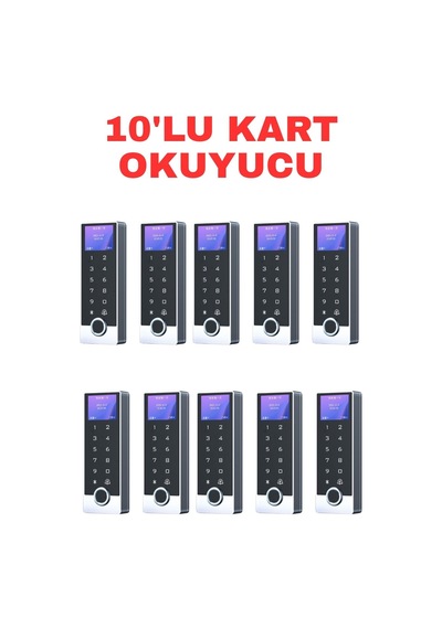 Sr-213 Lcd Em-w Parmak İzi Kart Şifre Okuyucu Lcd Ekranlı Ip68 Metal Kasa 125 Khz 10 Adet