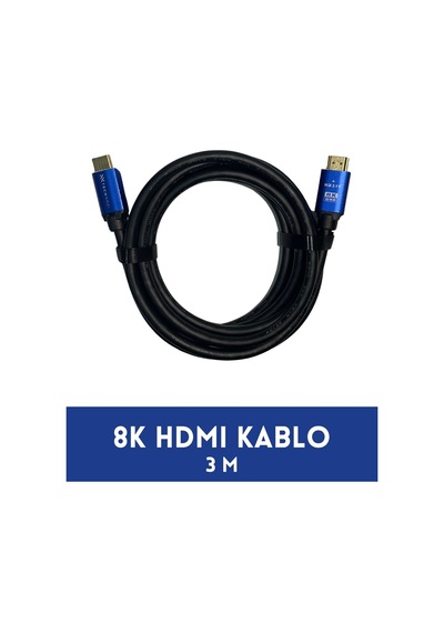 8k Ultra Hdmı 3 Metre 2.1 Premium Yüksek Hızlı Ses Ve Görüntü Kablosu