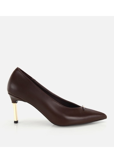 Hotiç Kadın Kahverengi Gold Topuk Detaylı İnce Topuklu Stiletto 01ayh332680a480 01ayh332680a480