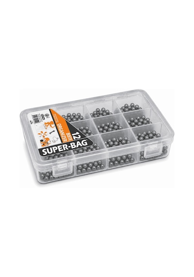Hokkaido Mafsallı Kurşun,10'ar Tane 3 Gr/5 Gr/7 Gr/10 Gr/12 Gr/14 Gr/18 Gr/21 Gr,toplam 80 Adet,sert,plastik Kutuda