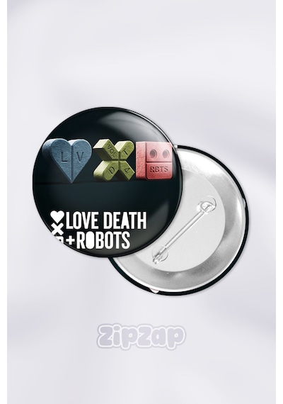 Love, Death & Robots Çanta Süsü Rozet İğneli Buton Rozet Seti 1 Adet Tekli