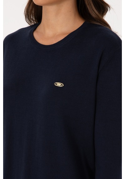 U.S. Polo Assn. Kadın Lacivert Bisiklet Yaka Basic Kazak 50307735-VR033