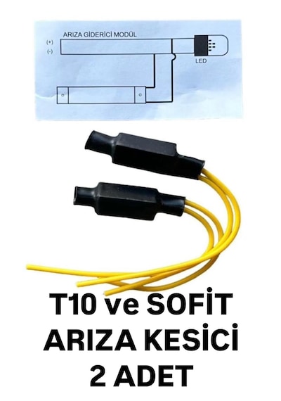 5w T10 Ve Sofit Park Plaka Led Ampul Arıza Lambası Engelleyici Canbus Dekoder Direnç