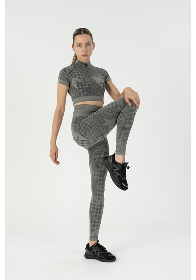 Maraton Active Slimfit Kadın Tayt Fitness Siyah Tayt 812101 SiYAH