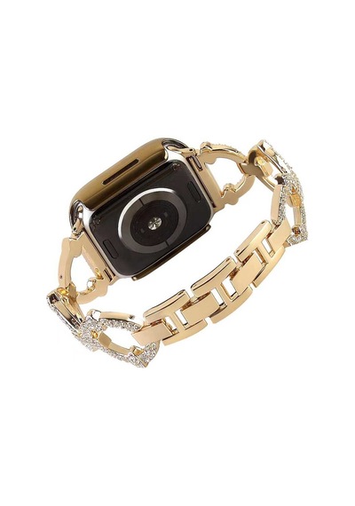 Ekılıf - Apple Uyumlu  Watch 7 45mm - Kordon Metal Kordon Krd-57 - Siyah