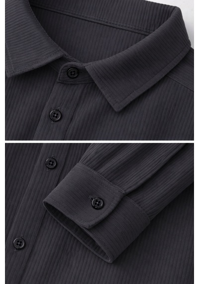Ahengim Erkek Çocuk Modern Kesim Beyaz Polyester Basic Gömlek Ak8789 Siyah