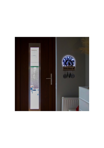 Işıklı Pleksi Dolunay Kişiselleştirilebilir Dekoratif Biblo Orkestra Jazz Anahtar Askılığı Mavi - 740056476 Mavi