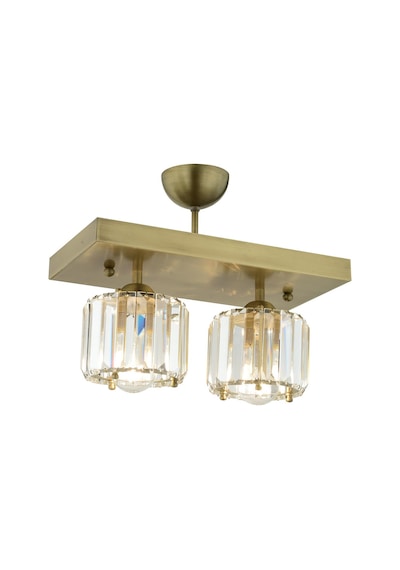 Sabrina 2 Li Eskitme Plafonyer Kristalli Taşlı Modern Tasarım Kristal Salon Avize