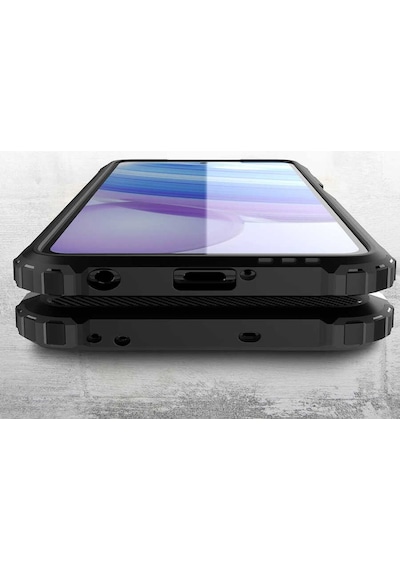Noktaks - Xiaomi Uyumlu Xiaomi Poco X3 / Poco X3 Nfc / Poco X3 Pro - Kılıf Çift Katman Zırh Tank Crash Military Kapak - Gold
