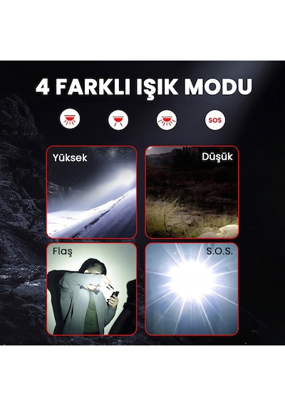 Philips Sfl2185 350 Lümen 3w Led El Feneri Teleskopik Zoom Sos Modlu Şarj Edilebilir Uzun Menzilli Flashlight Siyah