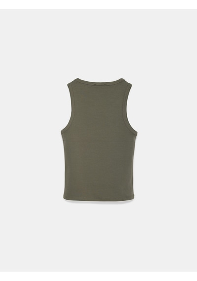 Dilvin 21259 Bisiklet Yaka Top-haki