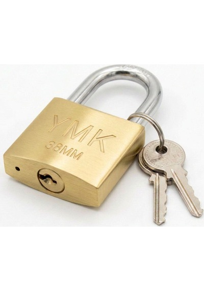 Ymk Sarı Boyalı Döküm Asma Kilit 38mm