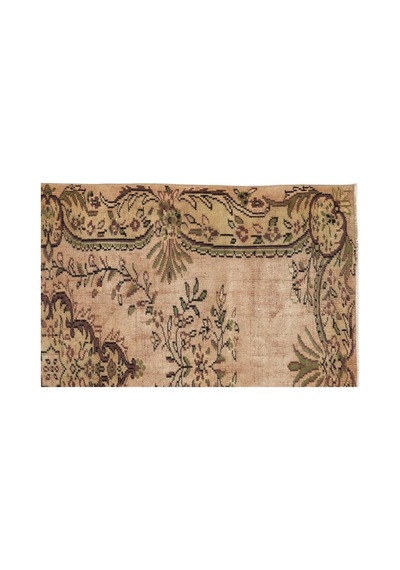 El Dokuması Vintage Yün-pamuk Naturel Halı 12829 163 X 266 Cm Çok Renkli
