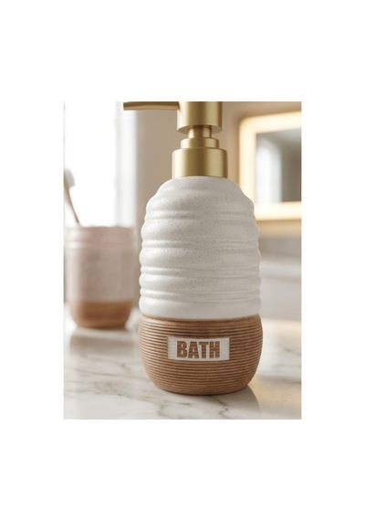Porselen Sıvı Sabunluk - Lüks Banyo Ve Mutfak Sabunluk - 350 Ml Beyaz - 887961855 Beyaz