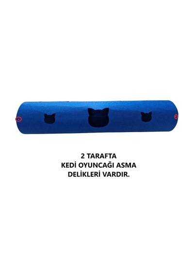 Kedi Oyuncağı Tüneli 1. Kalite 3mm Keçeden Geçmeli Kedi Ve Pati Figürlü 9 Renk A9
