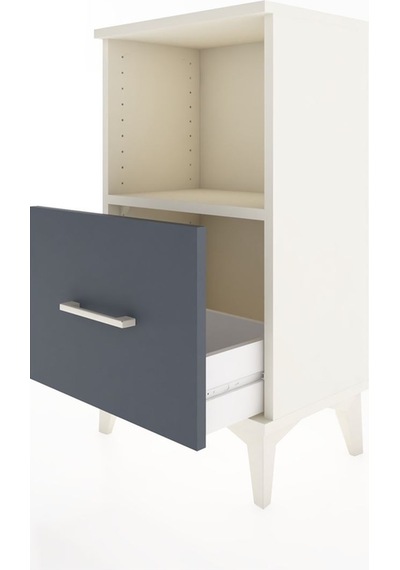 Arges Komodin Tek Çekmeceli 44x30x80 Aytaşı-antrasit Aytaşı