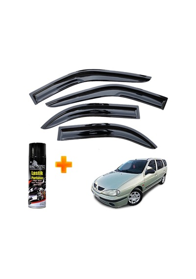 Renault Megane 1 Mügen Cam Rüzgarlığı Stw 1996-2004 Arası 4 Lü Takım +500ml Lastik Parlatıcı