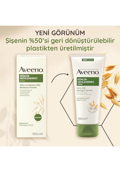 , Günlük Nemlendirici Krem 100ml, Beyaz-yeşil