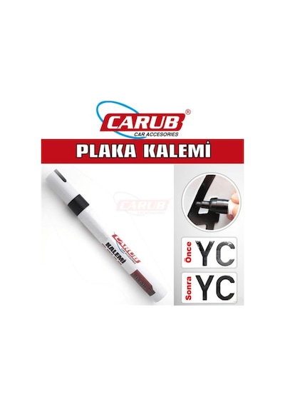 Şüscaroto Aksesuar Carub Siyah Plaka Yazma Kalemi Plaka Boya Kalemi,crb-065