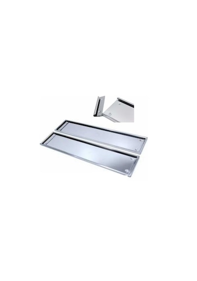 Paslanmaz Metal Plaka Altı Krom Plakalık 2 Adet