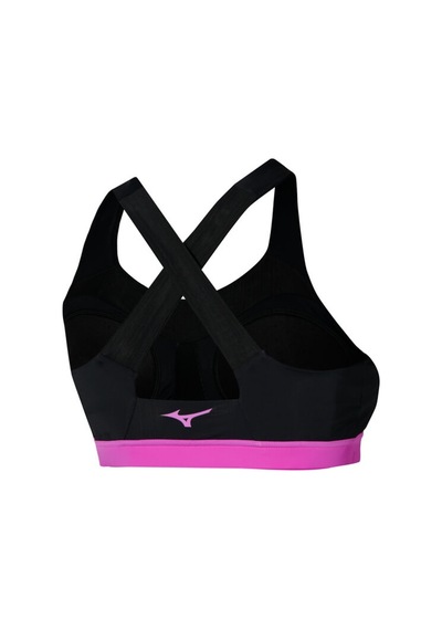 Mizuno Mızuno High Support Kadın Spor Sütyen Siyah Pembe Bantlı